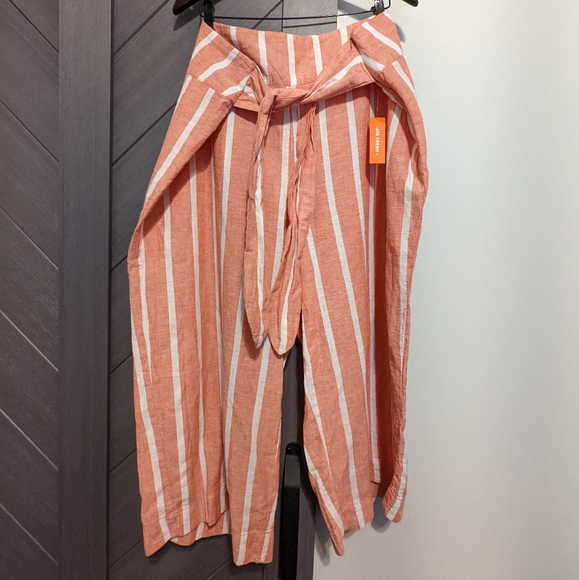 BNWT Joe Fresh Linen Striped Panrs - Picture 1 of 2